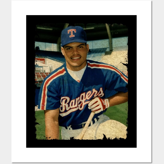 Pudge Rodriguez in Texas Rangers Wall Art by PESTA PORA